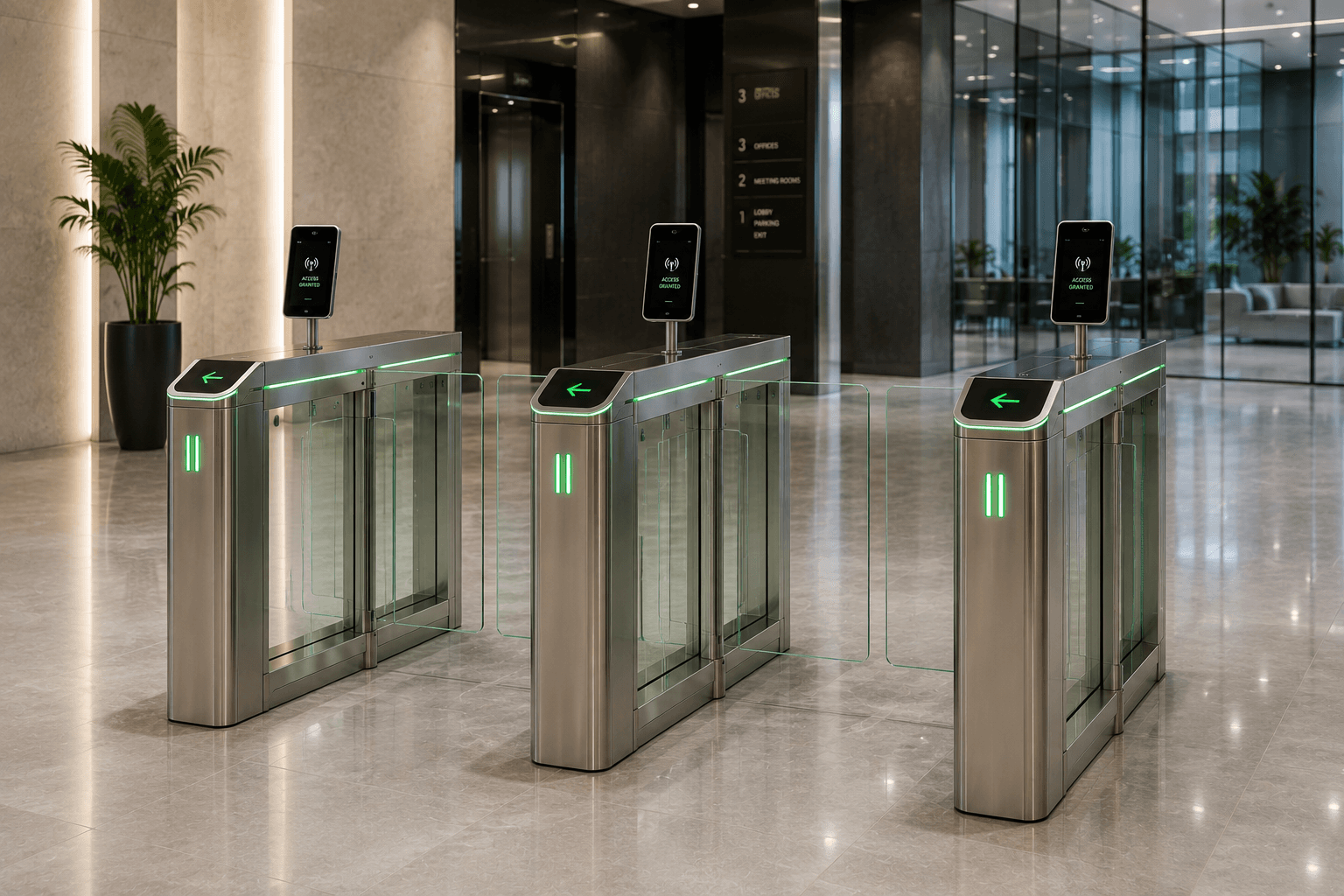 Linear Tripod Turnstiles